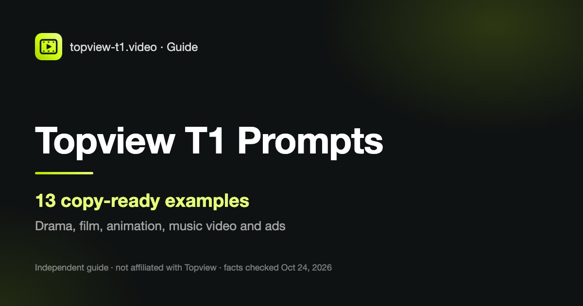 Topview T1 prompts guide cover
